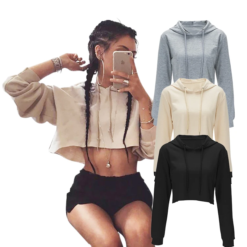 Factory Price Wholesale Ladies Loose hooded Long Sleeve Pullover Cotton Blank OEM Custom Crop Top Women's Hoodies For Autumn
Factory Price Wholesale Ladies Loose hooded Long Sleeve Pullover Cotton Blank OEM Custom Crop Top Women's Hoodies For Autumn
