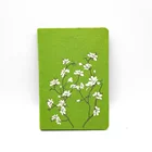 Promotional linen cover diary notebook with heat transfer printing