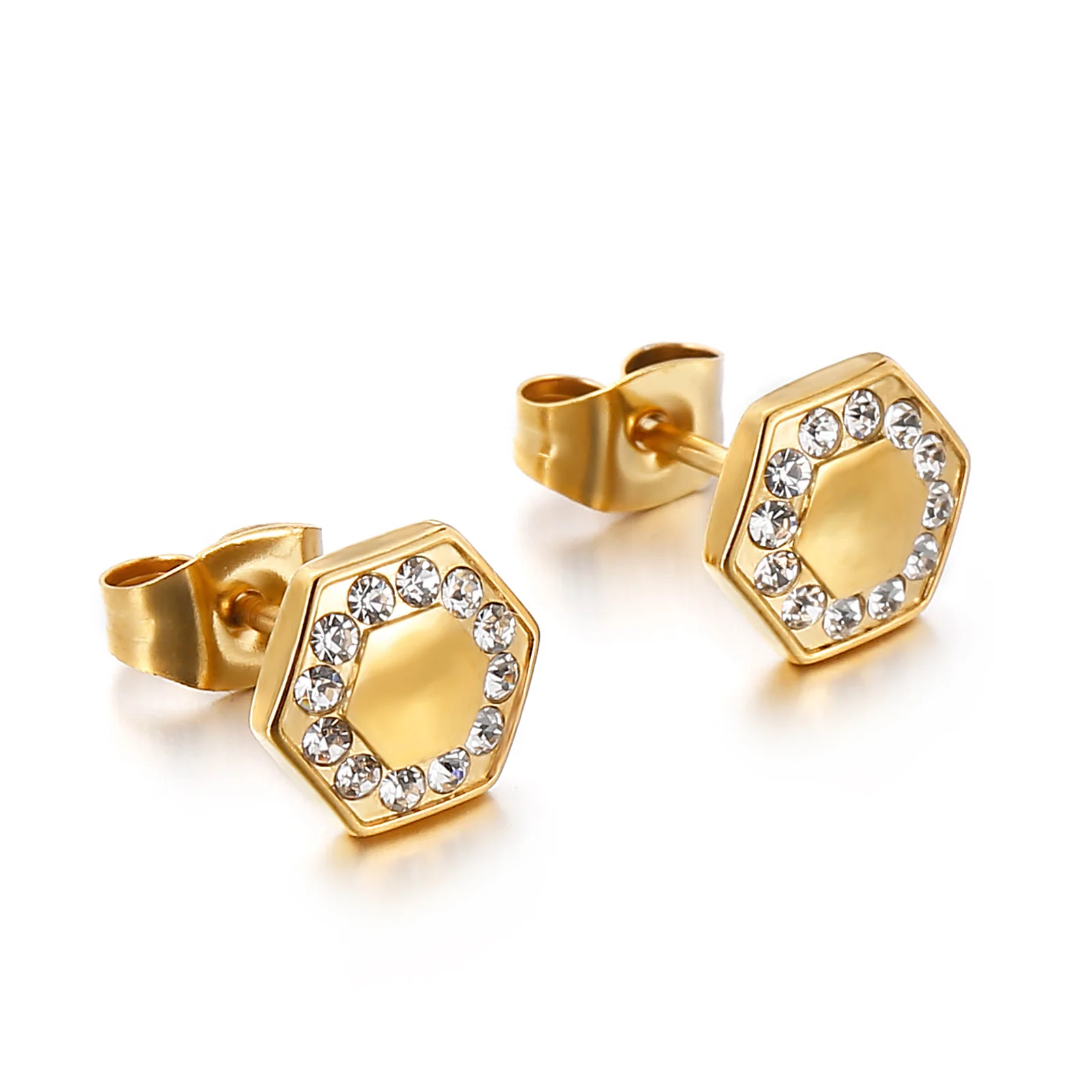 Fashion jewelry gold plated inlaid Rhinestone stainless steel earrings women, Silver/gold/rose gold
Fashion jewelry gold plated inlaid Rhinestone stainless steel earrings women, Silver/gold/rose gold