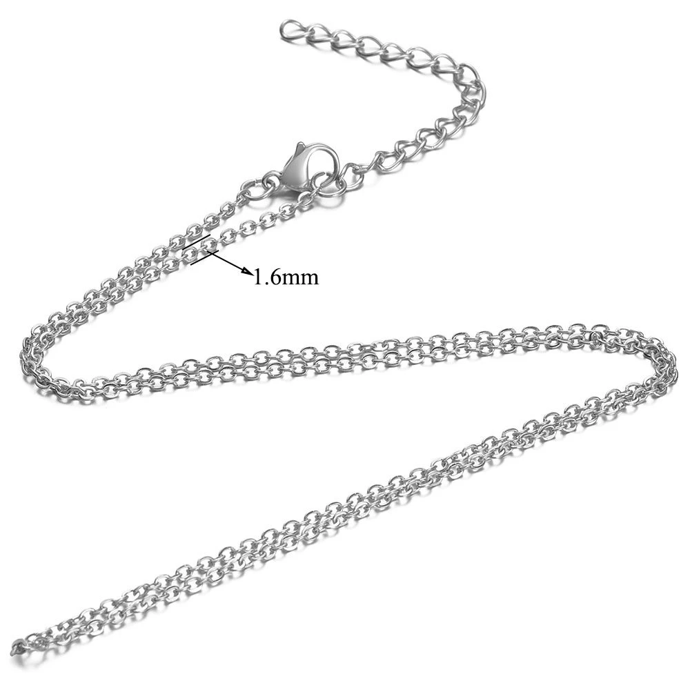 Wholesale Silver O shaped chain necklace 316L stainless steel necklace chain for jewelry making
Wholesale Silver O shaped chain necklace 316L stainless steel necklace chain for jewelry making