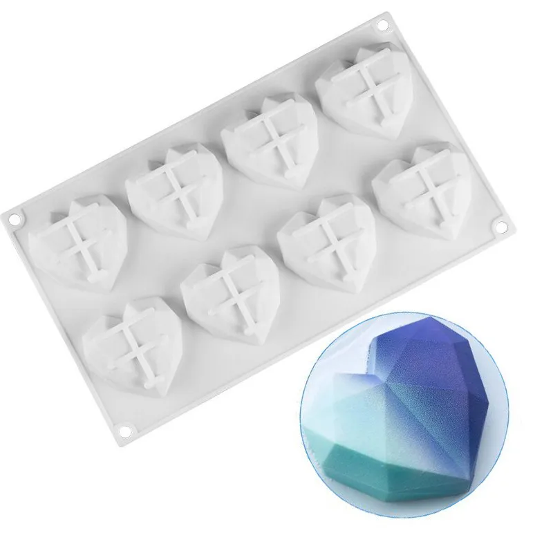 Heart Shape for Cake tool Decorating, Baking, Candy Making, Chocolate, Cupcake, 8 Cup Chocolate Silicone Dessert Mould,, White
Heart Shape for Cake tool Decorating, Baking, Candy Making, Chocolate, Cupcake, 8 Cup Chocolate Silicone Dessert Mould,, White