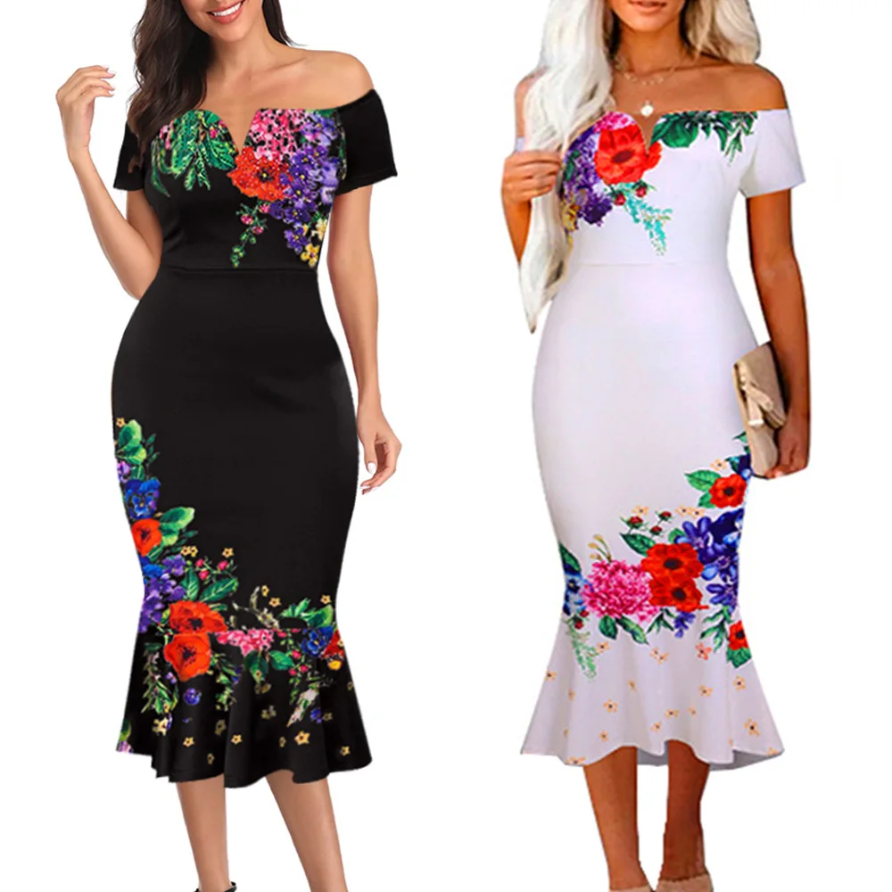 European and American popular long skirt dress short sleeve irregular women's print dress
European and American popular long skirt dress short sleeve irregular women's print dress
