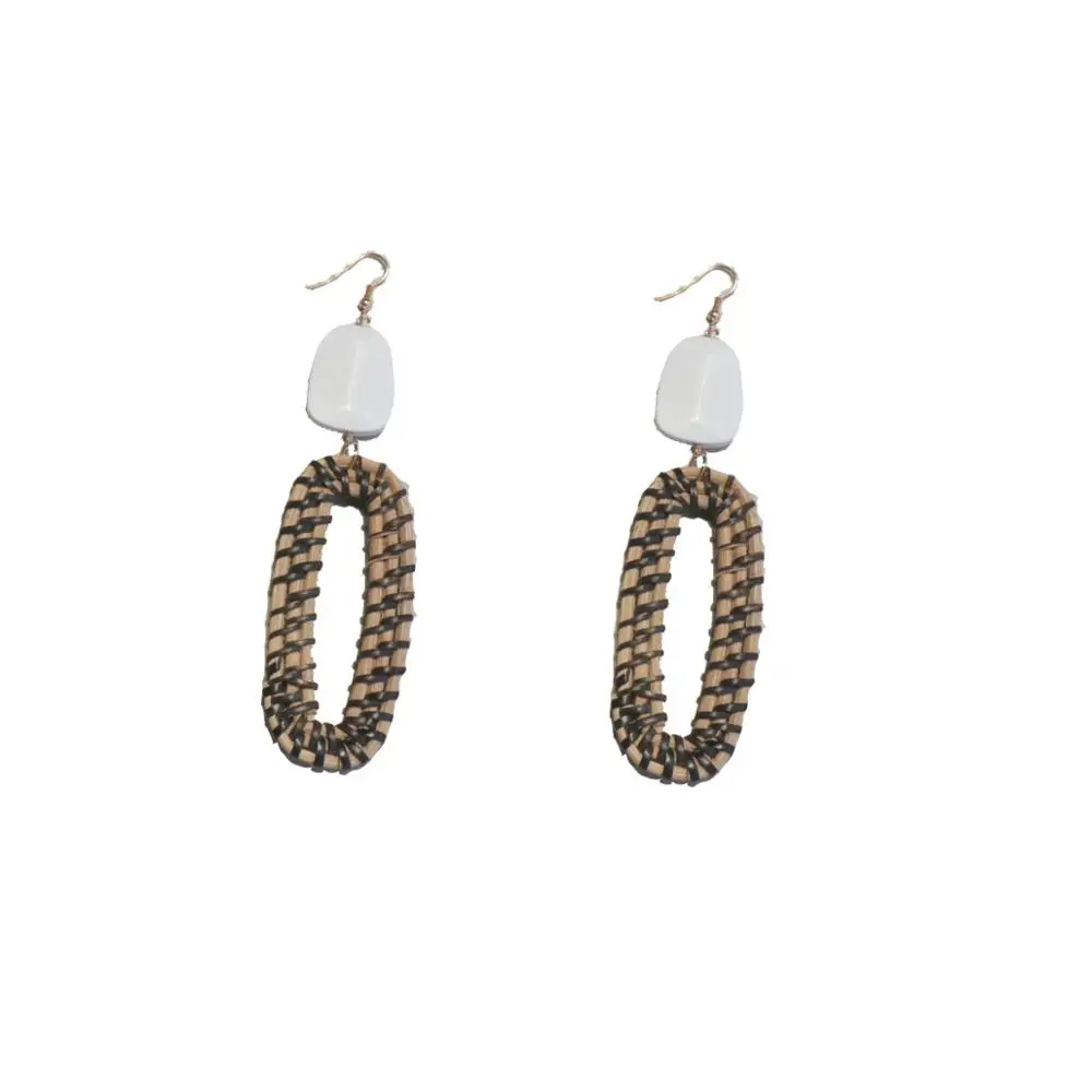 Fashion Bohemian Rattan Braided Earrings 2022 Oval Vintage Geometric Metal Wooden Pendant Jewelry, Colorful
Fashion Bohemian Rattan Braided Earrings 2022 Oval Vintage Geometric Metal Wooden Pendant Jewelry, Colorful