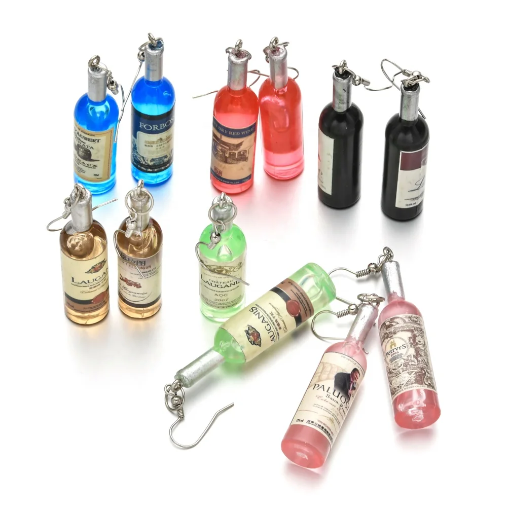 Creative DIY wine bottle resin pendant earrings for woman jewekry gift Resin Personality Beer Bottle Earrings, Picture show
Creative DIY wine bottle resin pendant earrings for woman jewekry gift Resin Personality Beer Bottle Earrings, Picture show