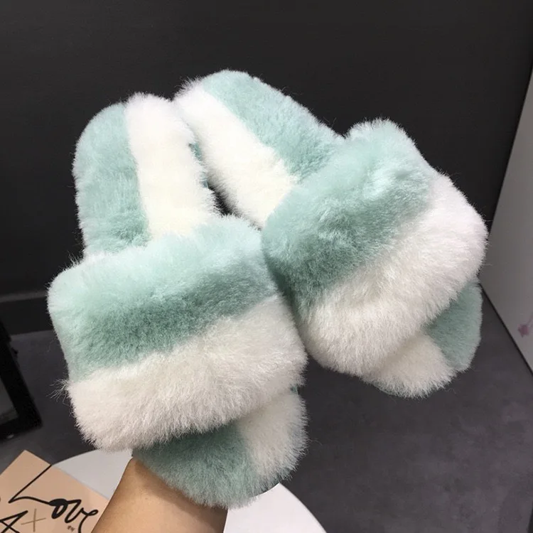 OEM New design shoes Fashion colorful Warm Fluffy Indoor Home Slippers 100% wool from Australia for ladies
OEM New design shoes Fashion colorful Warm Fluffy Indoor Home Slippers 100% wool from Australia for ladies