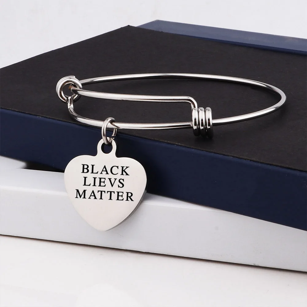 Fashion Jewelry Protests Stainless Steel Heart-shaped Bracelets Adjustable Bangle Bracelets Adjustable Bangle Bracelets Unisex, Picture shown
Fashion Jewelry Protests Stainless Steel Heart-shaped Bracelets Adjustable Bangle Bracelets Adjustable Bangle Bracelets Unisex, Picture shown