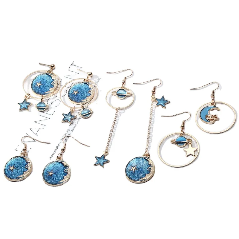Hobbyworker Blue Starry Planet EarringsinsInternet Influencer Long Tassel Asymmetric Earrings for Jewelry Gift, Colorful
Hobbyworker Blue Starry Planet EarringsinsInternet Influencer Long Tassel Asymmetric Earrings for Jewelry Gift, Colorful