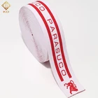 Custom Eyelet Nylon Lurex Print Elastic Silicon Band For Gift Box