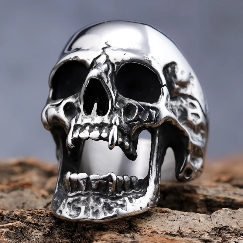 Big Polished Punk Gothic Motorcycle Club Biker Vampire Skull Stainless Steel fashion jewelry Ring For Men
Big Polished Punk Gothic Motorcycle Club Biker Vampire Skull Stainless Steel fashion jewelry Ring For Men