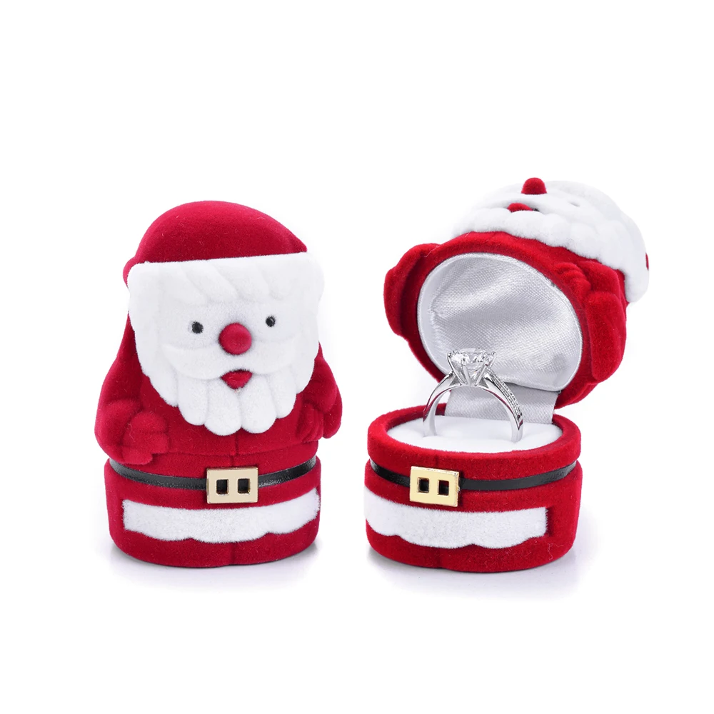 Custom Christmas Santa Claus Velvet Ring Jewelry Gift Box 
Custom Christmas Santa Claus Velvet Ring Jewelry Gift Box