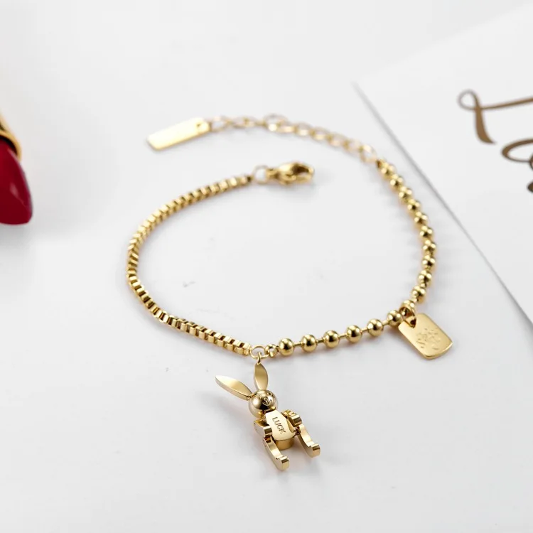 2021 new style machine rabbit bracelet and necklace set titanium steel bracelet fashion trend necklace set, Picture shows
2021 new style machine rabbit bracelet and necklace set titanium steel bracelet fashion trend necklace set, Picture shows