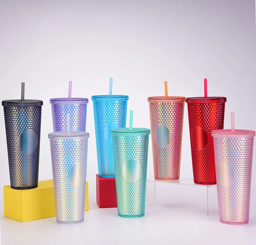 L-JIE Wholesale Personalised Plastic Tumblers with Lids and Straws studded tumbler, Clear with colorful lid and straw
L-JIE Wholesale Personalised Plastic Tumblers with Lids and Straws studded tumbler, Clear with colorful lid and straw