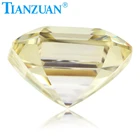 Gemstones Zirconia 6A Cubic Zirconia Asscher Shape MN Color Light Yellow Color CZ Loose Gemstones