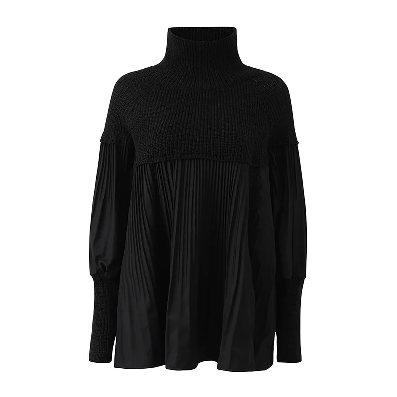 2020 Winter High Neck Pullover Long Sleeve Sweater Oversize Embroidered Stretch Sweater Dress Women Clothing, Black
2020 Winter High Neck Pullover Long Sleeve Sweater Oversize Embroidered Stretch Sweater Dress Women Clothing, Black