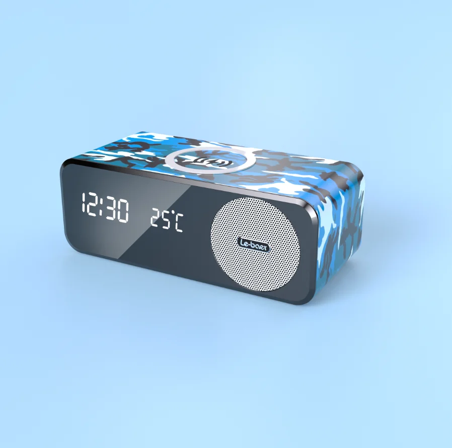 Amazon hot selling portable temperature wireless charger clock speaker IPX5 waterproof
Amazon hot selling portable temperature wireless charger clock speaker IPX5 waterproof