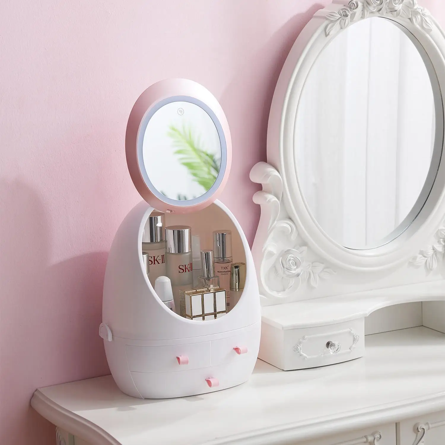 High Quality Creative Plastic Cosmetic Storage Box With Lights Makeup Organizer Storage Box With Lip
High Quality Creative Plastic Cosmetic Storage Box With Lights Makeup Organizer Storage Box With Lip