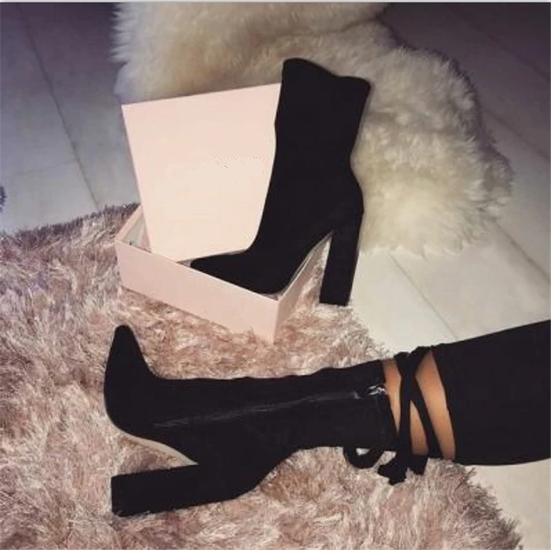 Ankle fashion High Heels Boots Zipper Winter Ladies Boots Black Boots Woman New Shoes
Ankle fashion High Heels Boots Zipper Winter Ladies Boots Black Boots Woman New Shoes