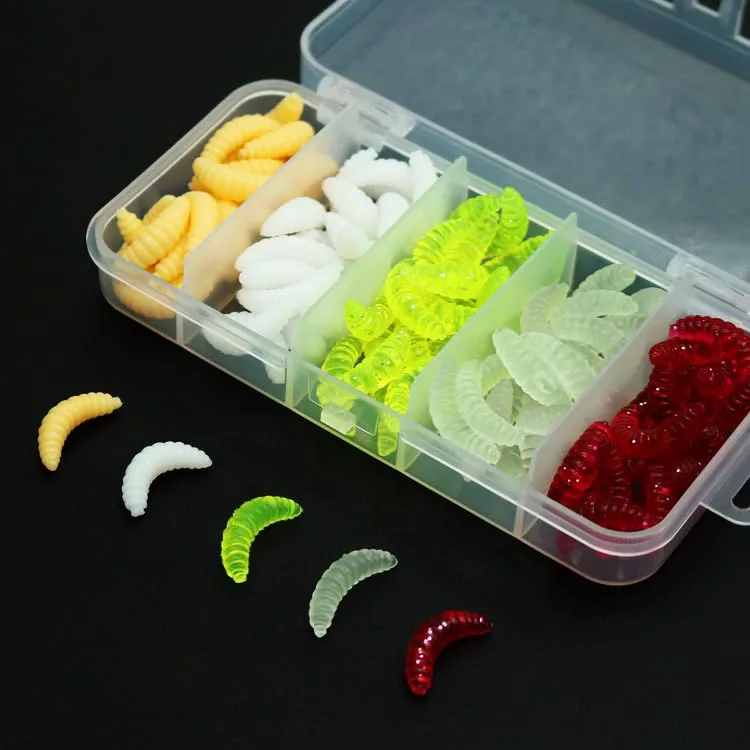 BUBBLE FISHING Hot Sale 100pcs Worm Fishing Lure Set, White,beige,yellow,red,luminous
BUBBLE FISHING Hot Sale 100pcs Worm Fishing Lure Set, White,beige,yellow,red,luminous