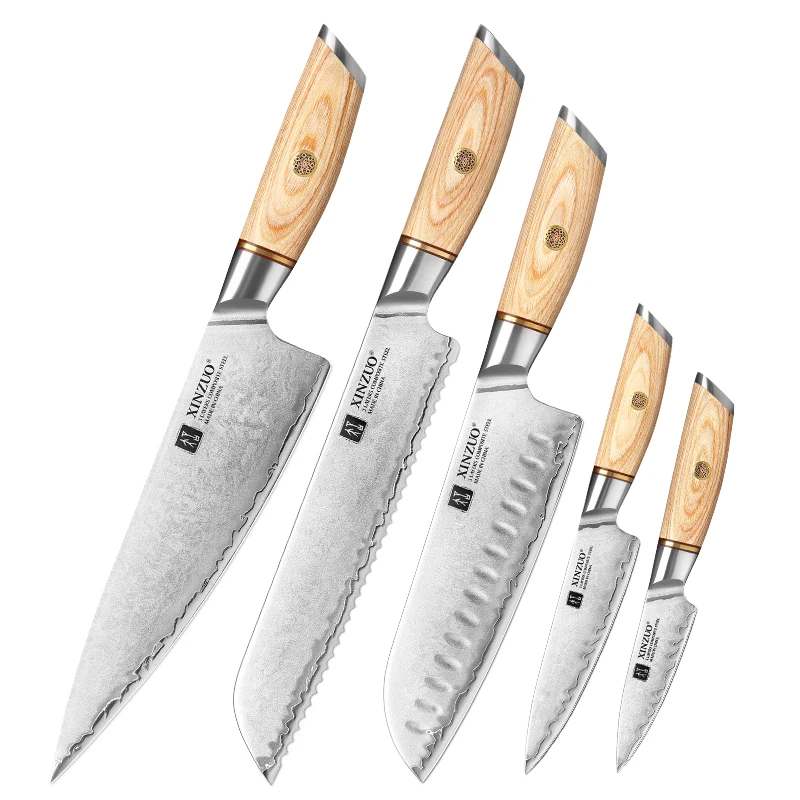 5 Pcs 2022 New Design Composite Stainless Steel Kitchen Chef Knife Set Five Piece with Pakka Wood Handle
5 Pcs 2022 New Design Composite Stainless Steel Kitchen Chef Knife Set Five Piece with Pakka Wood Handle