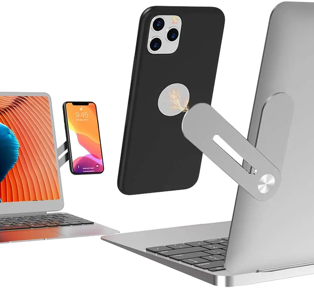 2021 Magnetic Laptop Phone Holder Adjustable Side Mount Clip For Laptop Expansion Stand For Smartphone, Silver
2021 Magnetic Laptop Phone Holder Adjustable Side Mount Clip For Laptop Expansion Stand For Smartphone, Silver