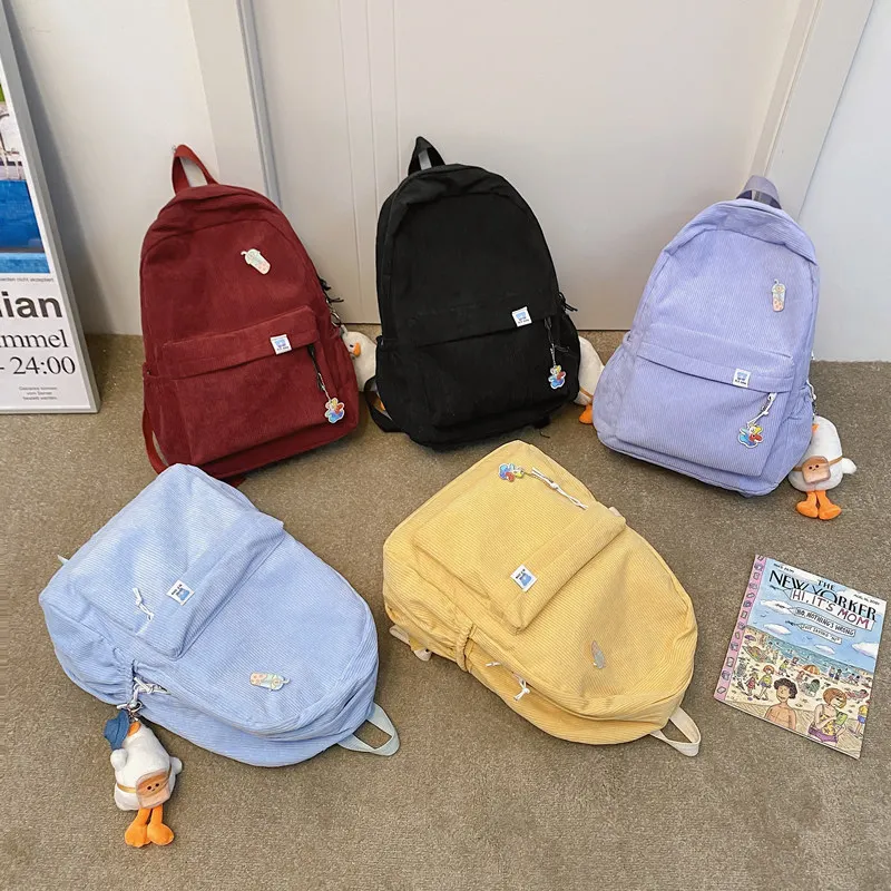 new leisure backpack small fresh fashion simple backpack large capacity corduroy Backpack student schoolbag
new leisure backpack small fresh fashion simple backpack large capacity corduroy Backpack student schoolbag