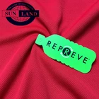 Eco-friendly fabric 50%Repreve 50%dry fit yarn recycled polyester knitted birdeye mesh fabric for sportswear
