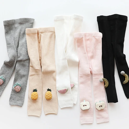 High Quality Wholesales Girls Leggings Ribbed Cotton Baby Legging with 3D Fruits Doll Decoration, White, black, gray, pink, beige leggings
High Quality Wholesales Girls Leggings Ribbed Cotton Baby Legging with 3D Fruits Doll Decoration, White, black, gray, pink, beige leggings