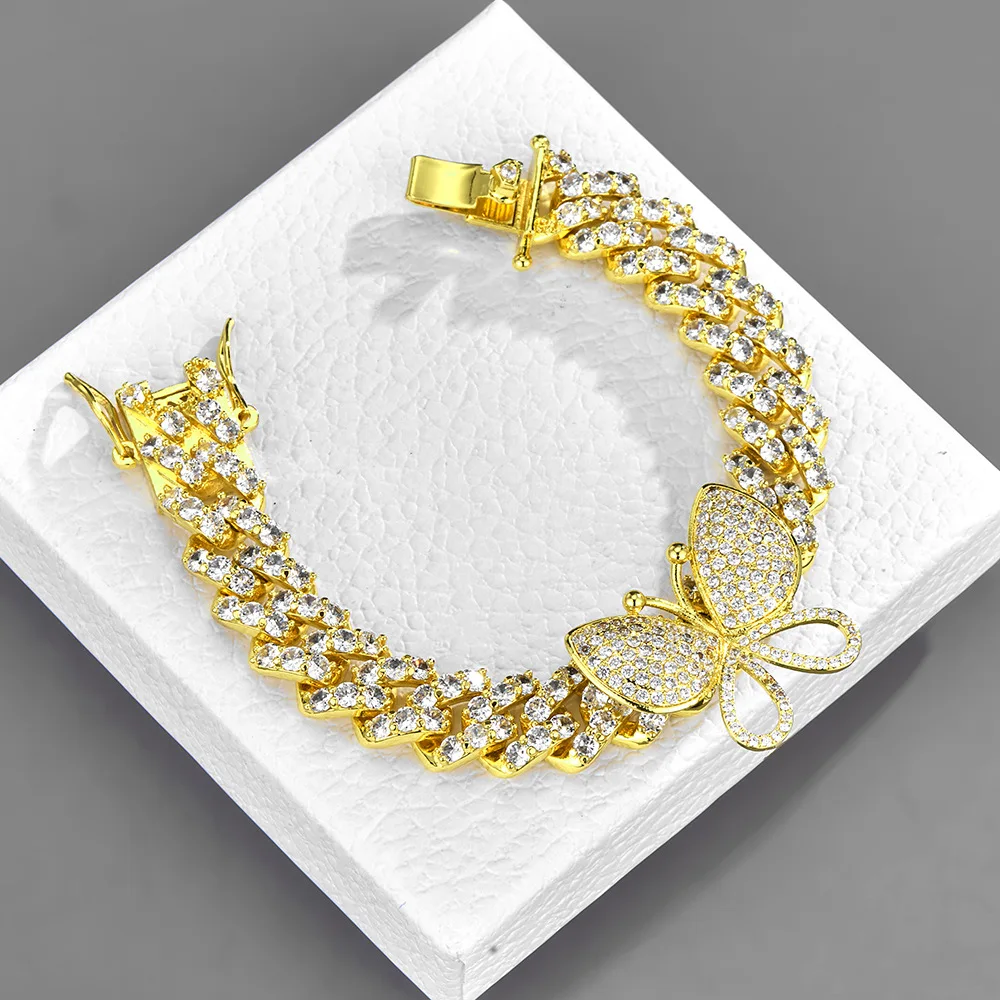 Ice Jewelry Rose Gold Plated Pink Crystal Butterfly Bracelet Rhombus Cuban Chain Butterfly Choker Women Bracelets Anklet
Ice Jewelry Rose Gold Plated Pink Crystal Butterfly Bracelet Rhombus Cuban Chain Butterfly Choker Women Bracelets Anklet