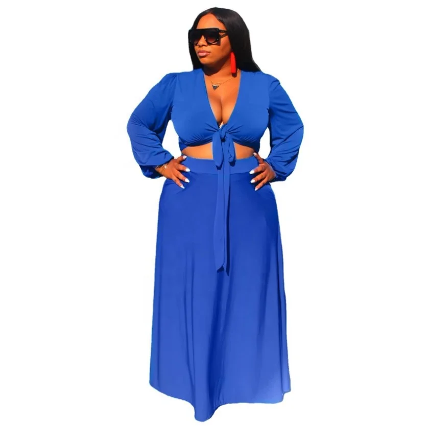 Hot Selling High Waist Skirt V Neck Solid Color Plus Size Clothing Two Piece Dress Set Plus Size Dress & Skirts
Hot Selling High Waist Skirt V Neck Solid Color Plus Size Clothing Two Piece Dress Set Plus Size Dress & Skirts
