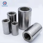 Steel Connecting Rebar Coupler Ribbed Thread Steel Bar Connecting Thread Rebar Coupler For Civil Construction