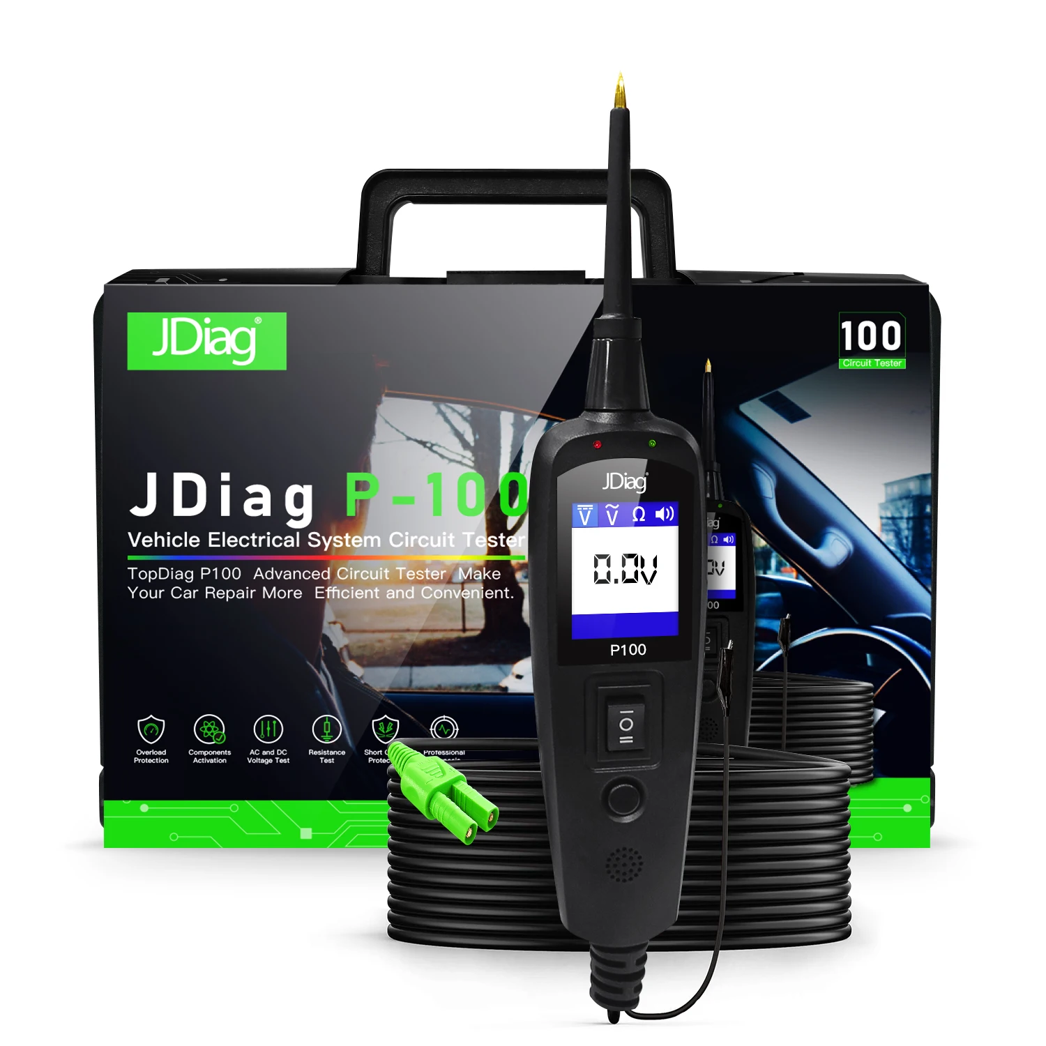 Automotive Circuit Tester 12V 24V Multi-Function Power Circuits Probe Kit Auto Electrical System P100
Automotive Circuit Tester 12V 24V Multi-Function Power Circuits Probe Kit Auto Electrical System P100