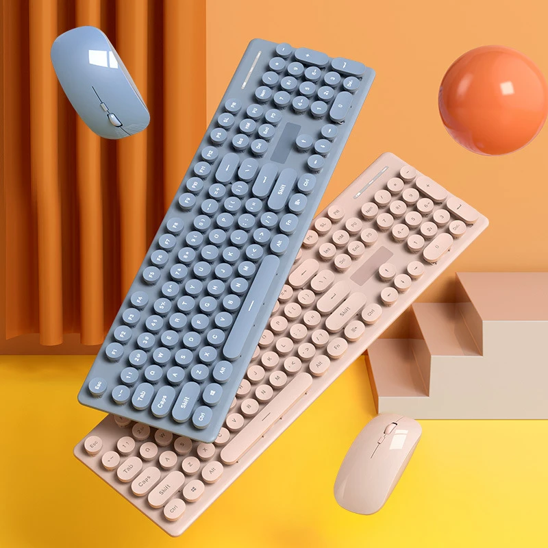 Wireless 2.4G dual-mode charging mouse keyboard and mouse set Morandi mouse and keyboard set
Wireless 2.4G dual-mode charging mouse keyboard and mouse set Morandi mouse and keyboard set