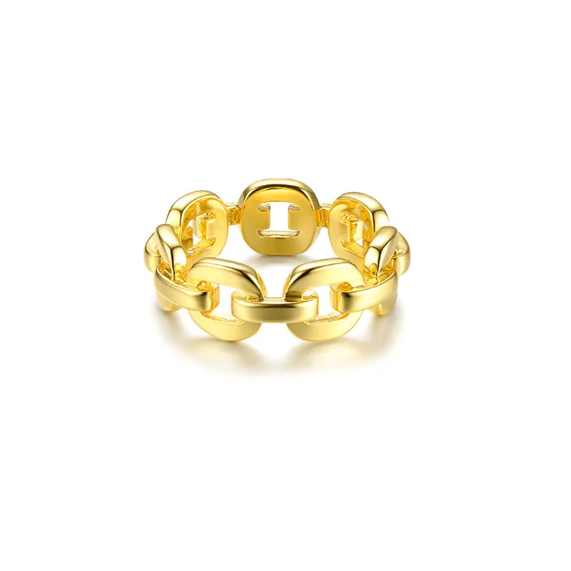 2021 Fashion Cool Cross Chain Ring Copper Ring For Woman Simple Chain Rings Jewelry Women, As picture
2021 Fashion Cool Cross Chain Ring Copper Ring For Woman Simple Chain Rings Jewelry Women, As picture