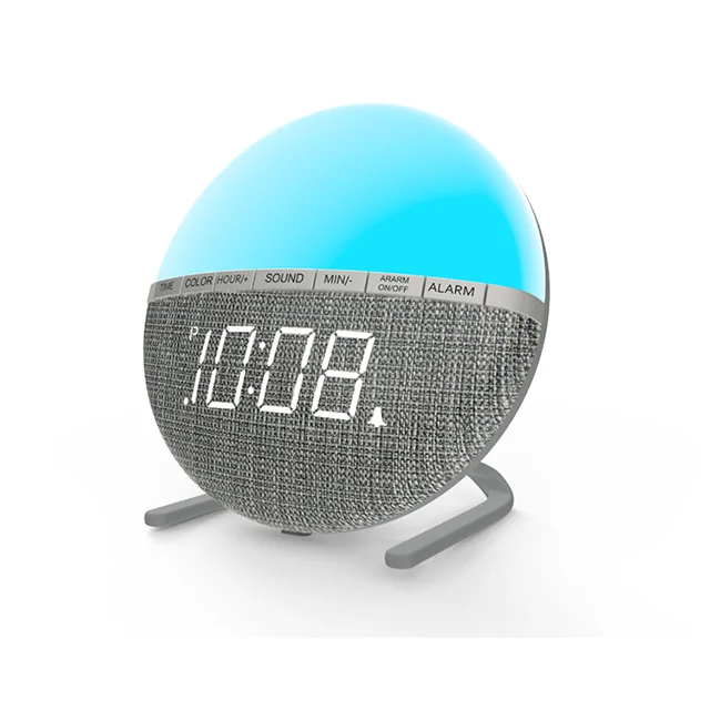 Chinese factory product electronic digital alarm clock to help children sleep Bedroom alarm clock 7-color night light
Chinese factory product electronic digital alarm clock to help children sleep Bedroom alarm clock 7-color night light