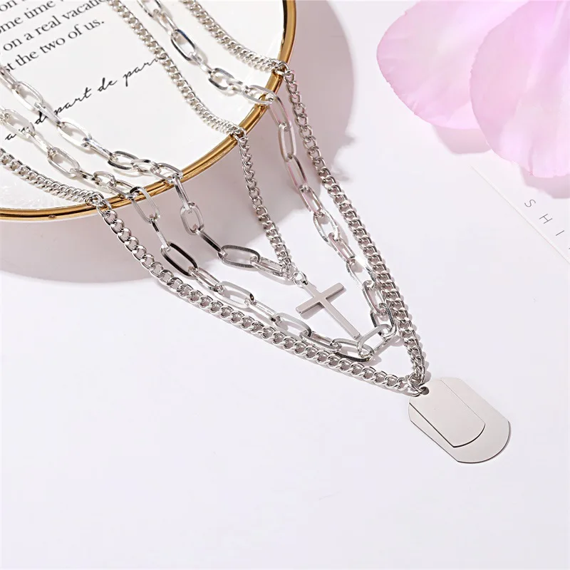Hiphop style necklace Alloy Acrylic Luxury Women Choker Simple Multi - Layered Cross Necklace, As pictures show
Hiphop style necklace Alloy Acrylic Luxury Women Choker Simple Multi - Layered Cross Necklace, As pictures show