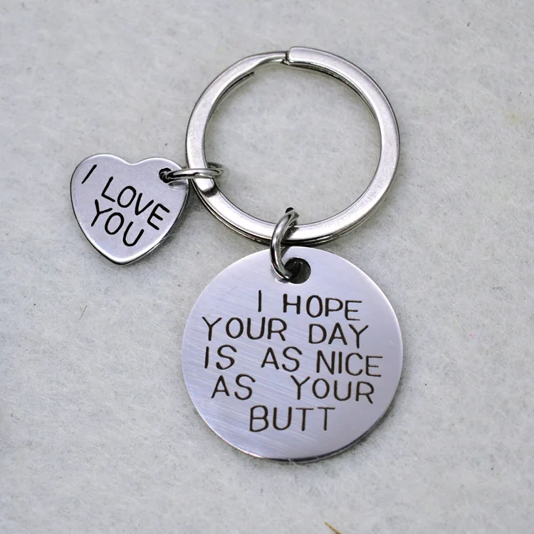 Funny Love Keychain I Hope Your Day is as Nice as Your Butt Gift for Boyfriend Girlfriend Anniversary Stainless Steel Keychain, As picture
Funny Love Keychain I Hope Your Day is as Nice as Your Butt Gift for Boyfriend Girlfriend Anniversary Stainless Steel Keychain, As picture