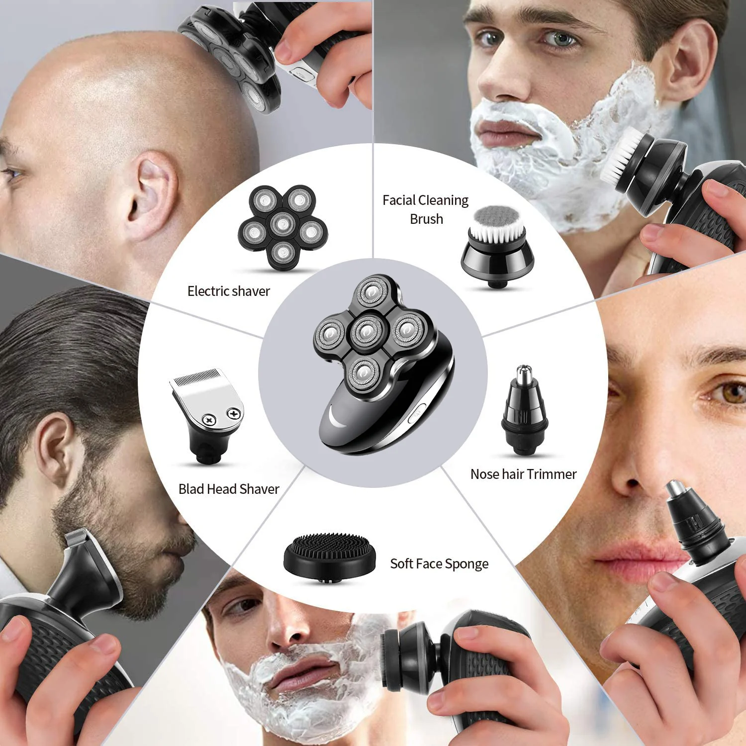 7 in 1 USB Cordless Hair Cutting Personal Electric Fabric Shaver Beard Nose Hair Trimmer And Hair Clipper For Men
7 in 1 USB Cordless Hair Cutting Personal Electric Fabric Shaver Beard Nose Hair Trimmer And Hair Clipper For Men
