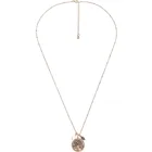 Jiushang fashion diamante moon star leaf evil eye vintage diamond pearl druzy engraved pendant necklace