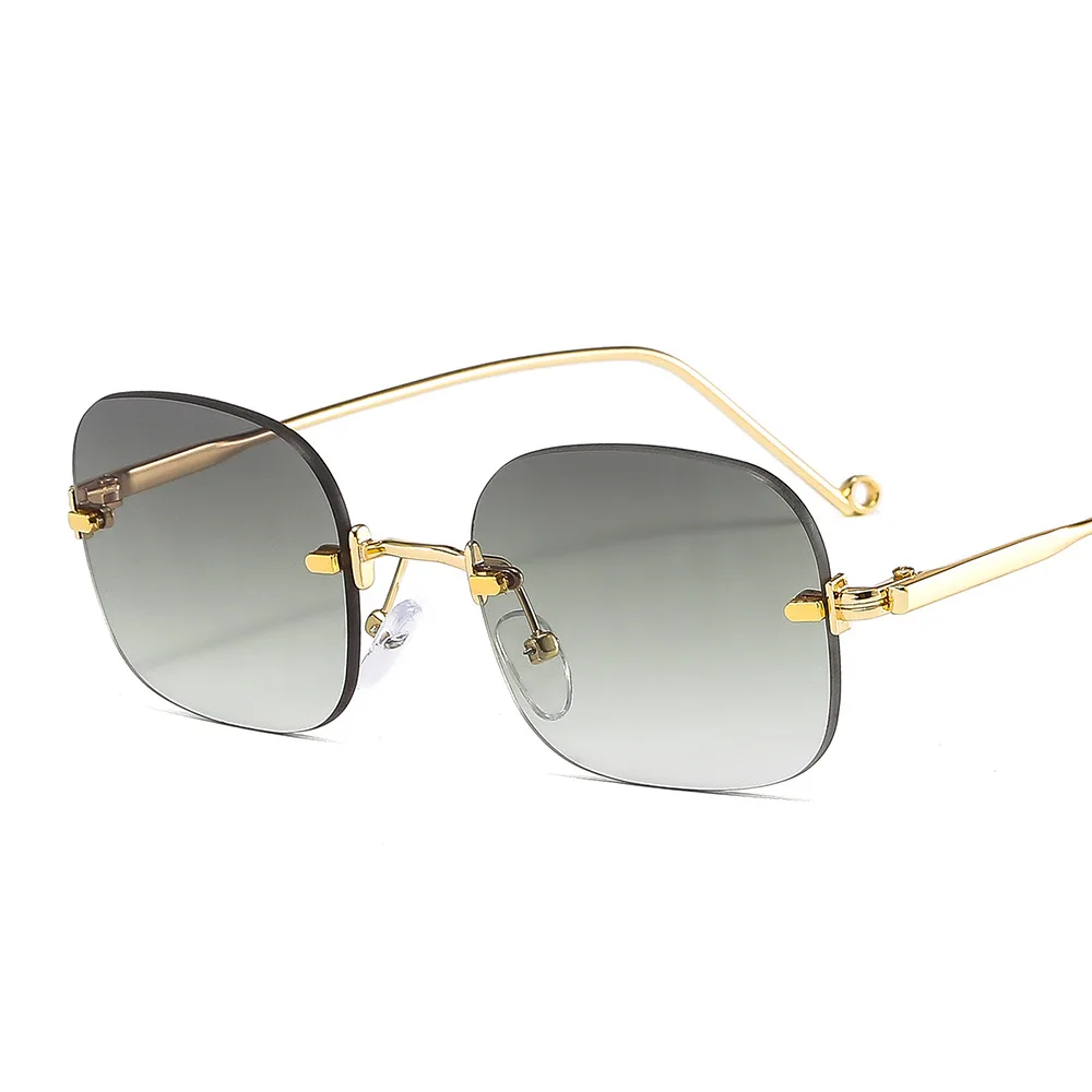 Fashion Brand Designer Stylish Cute Rimless Oval Round Gold Alloy Frame Temple UV400 Men Women Girls Summer Shades Sunglasses
Fashion Brand Designer Stylish Cute Rimless Oval Round Gold Alloy Frame Temple UV400 Men Women Girls Summer Shades Sunglasses