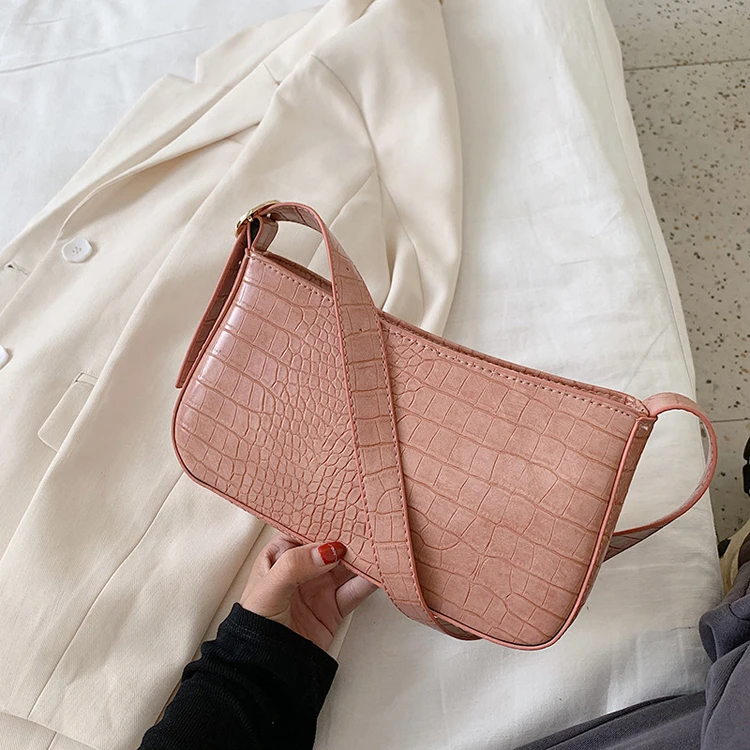 crocodile pattern women 2020 retro pu leather shoulder bag handbag armpit bag, Khaki,green,black,pink
crocodile pattern women 2020 retro pu leather shoulder bag handbag armpit bag, Khaki,green,black,pink