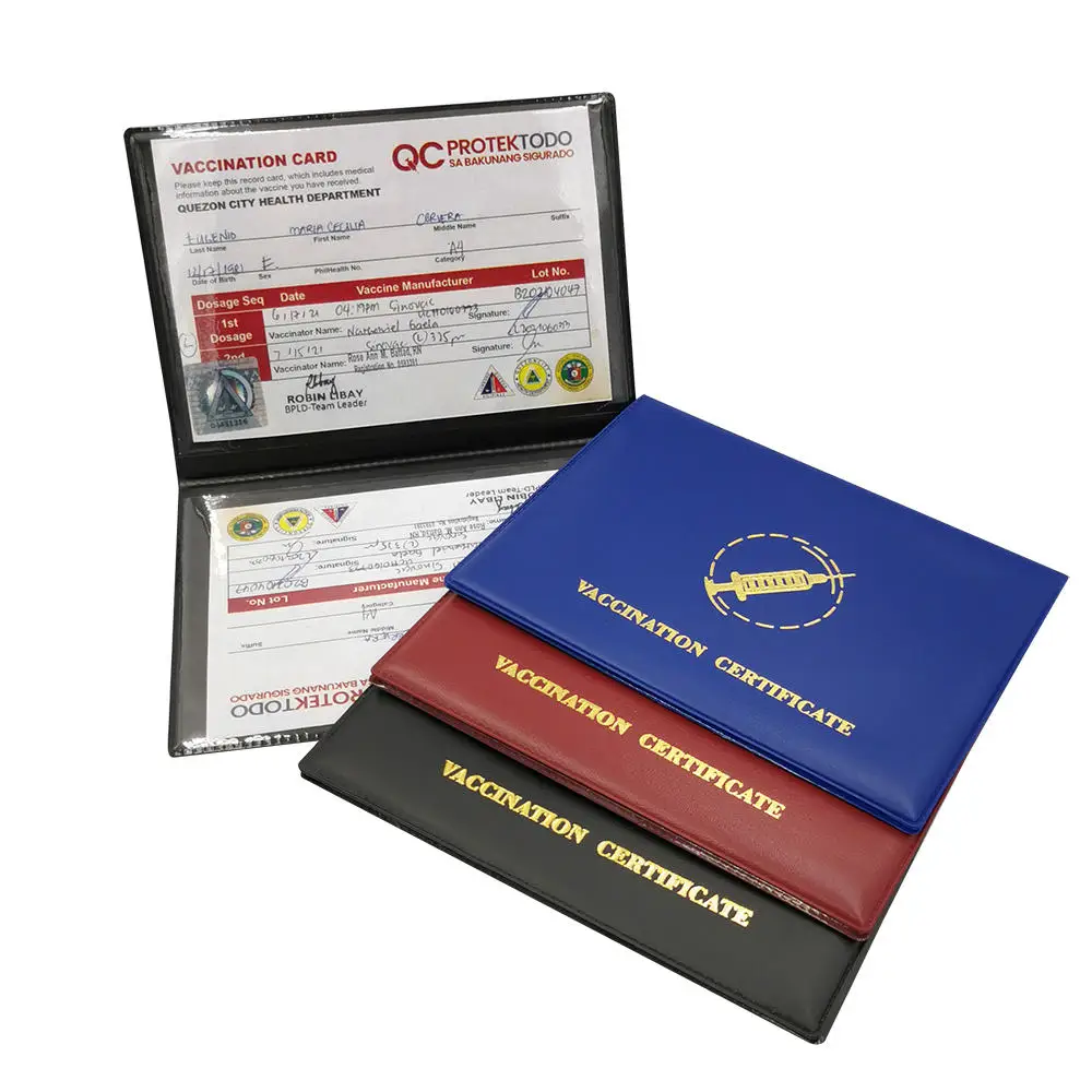 Wholesale new trend 6.5*4.5 inch vaccine record certificate card holder protector cover case for Philippines
Wholesale new trend 6.5*4.5 inch vaccine record certificate card holder protector cover case for Philippines