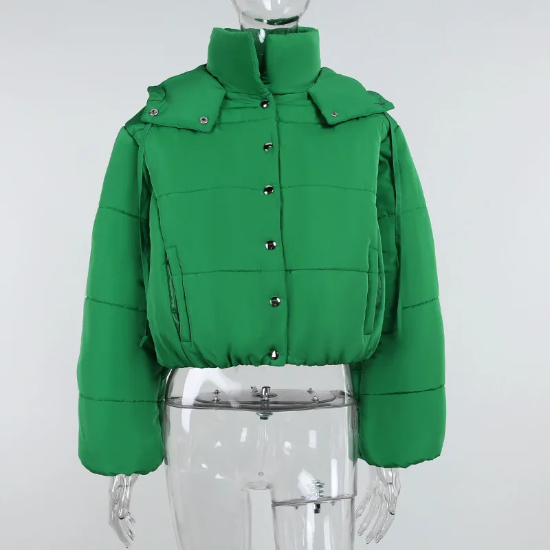 2021 Fall hooded winter jacket bubble coats for ladies Single Breasted crop long sleeve down coat puff jacket women with hoodie
2021 Fall hooded winter jacket bubble coats for ladies Single Breasted crop long sleeve down coat puff jacket women with hoodie