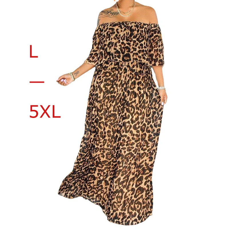 012 Summer Hot Sale Plus Size Women Clothing Sexy Leopard Print Off Shoulder Maxi Loose Casual Plus Size dress
012 Summer Hot Sale Plus Size Women Clothing Sexy Leopard Print Off Shoulder Maxi Loose Casual Plus Size dress