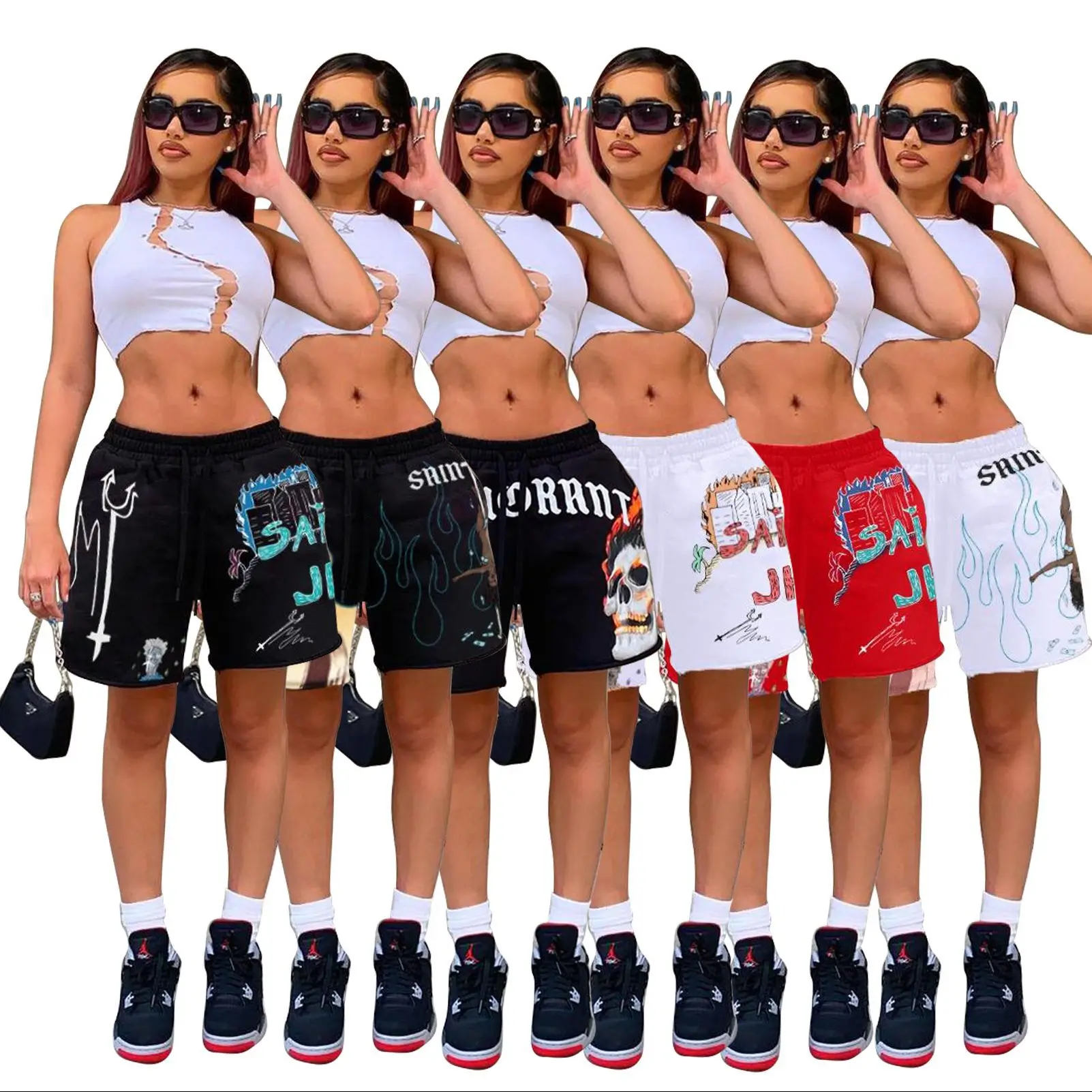 2021 New Summer Shorts Women Harajuku Print Shorts Loose Elastic Waist Shorts Cartoon Print Female
2021 New Summer Shorts Women Harajuku Print Shorts Loose Elastic Waist Shorts Cartoon Print Female
