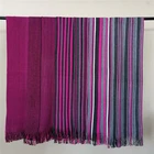 Low Moq Custom Cotton 100% Acrylic Yarn Dyed Raschel Plaid Women Winter Thick Knitting Scarf