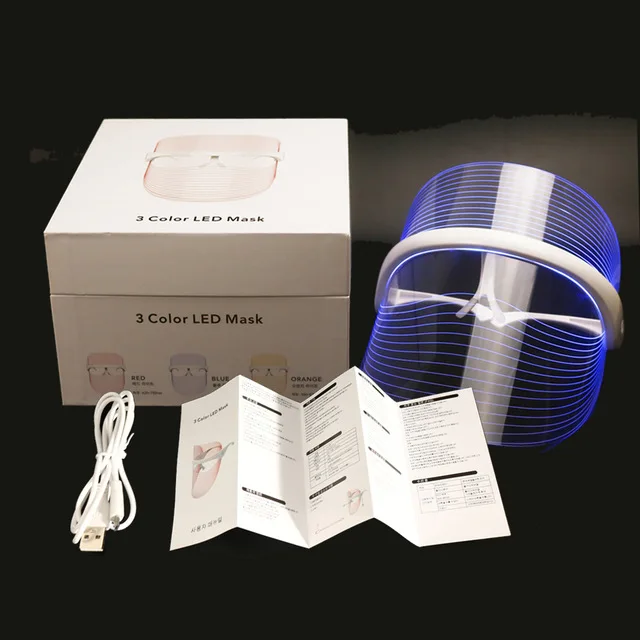Portable USB Rechargeable Led light therapy mask professional beauty salon equipment 3 color led light therapy mask, Clear
Portable USB Rechargeable Led light therapy mask professional beauty salon equipment 3 color led light therapy mask, Clear