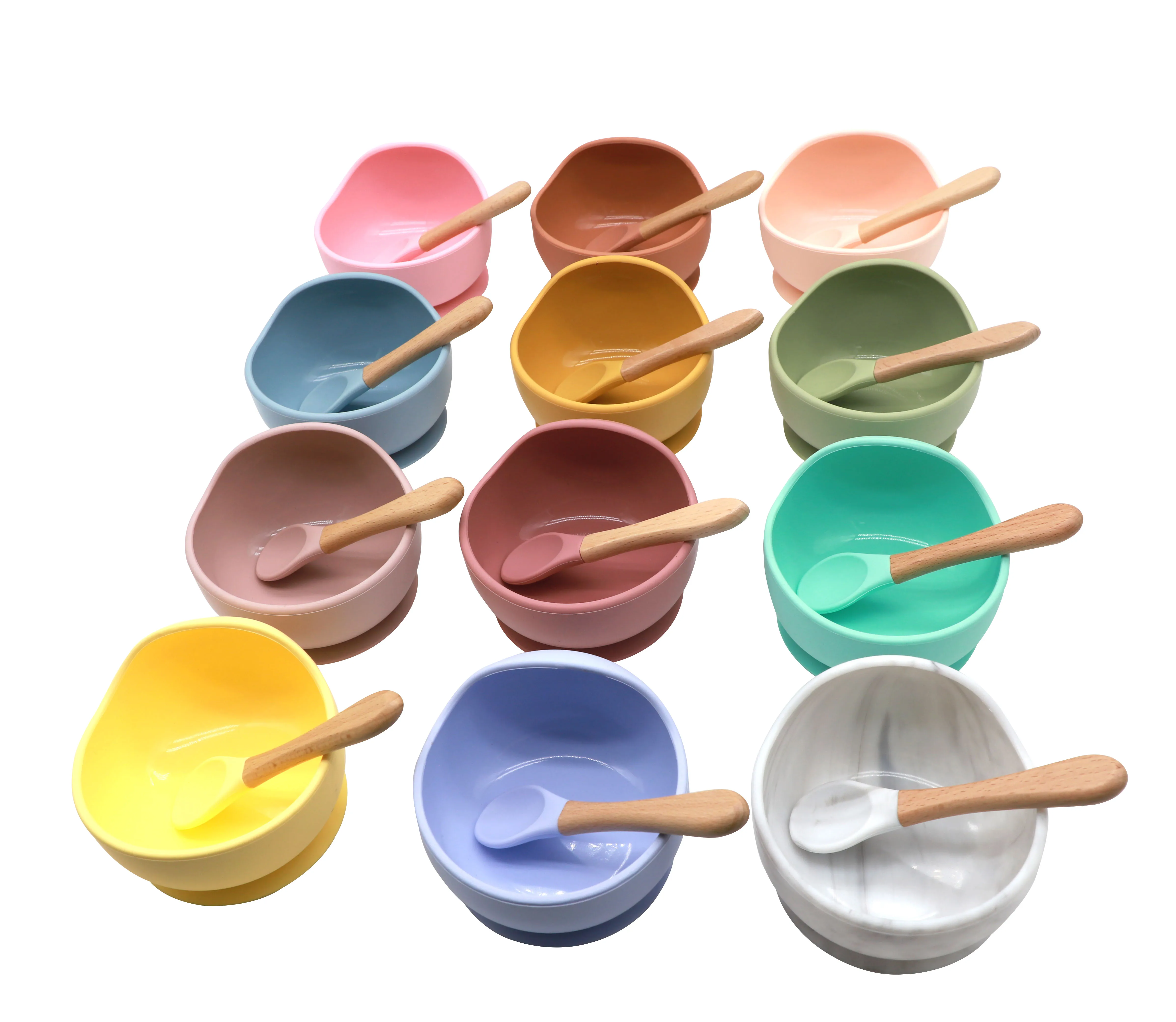 Eco-friendly 100% Food Grade Silicone Baby bowl Set Silicone Suction Cup Baby Bowl With Spoon
Eco-friendly 100% Food Grade Silicone Baby bowl Set Silicone Suction Cup Baby Bowl With Spoon
