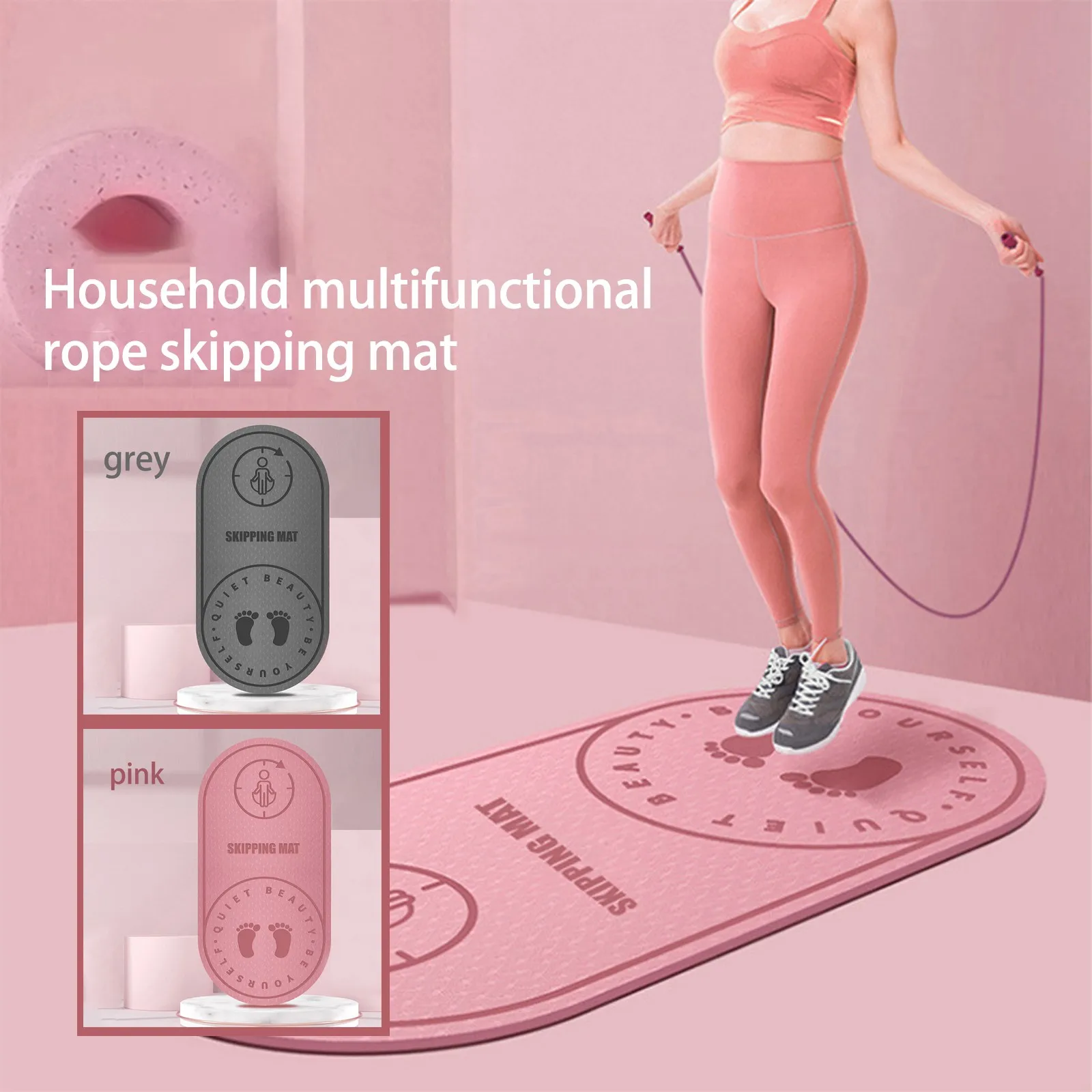 Non-slip Tpe Mat Jump Rope Skipping Floor Workouts For Sports Pads Silent Yoga Pad Textured Train Slim Body Equipment
Non-slip Tpe Mat Jump Rope Skipping Floor Workouts For Sports Pads Silent Yoga Pad Textured Train Slim Body Equipment