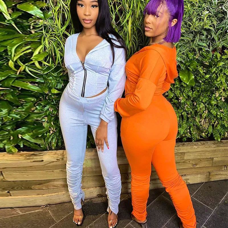 CuteNOVA K20495S Two Piece Fashion Fall Set in Solid Color and Long Sleeve with Zipper V-neck Hoodie and Slim Pants Sets
CuteNOVA K20495S Two Piece Fashion Fall Set in Solid Color and Long Sleeve with Zipper V-neck Hoodie and Slim Pants Sets
