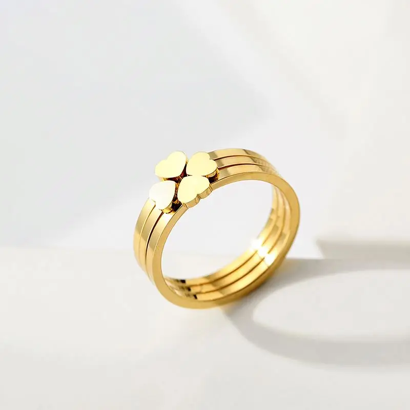 2020 Trending Three Pieces A Set Clover Ring Factory Supply High Quality Stainless Steel Fashion Jewelry For Women
2020 Trending Three Pieces A Set Clover Ring Factory Supply High Quality Stainless Steel Fashion Jewelry For Women